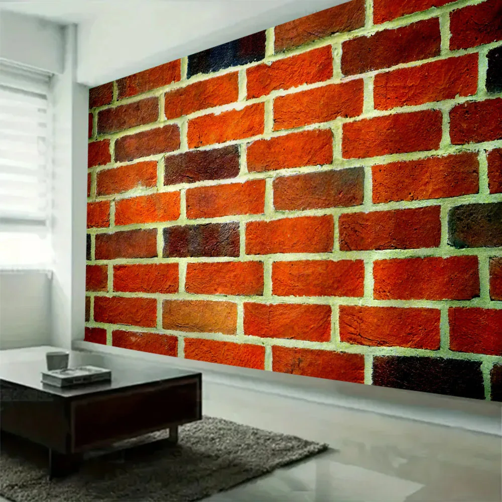 3D brick wall sunlight tapestry retro stone wall hanging cloth Bohemian art print tapestry home living room bedroom decoration - Image 4