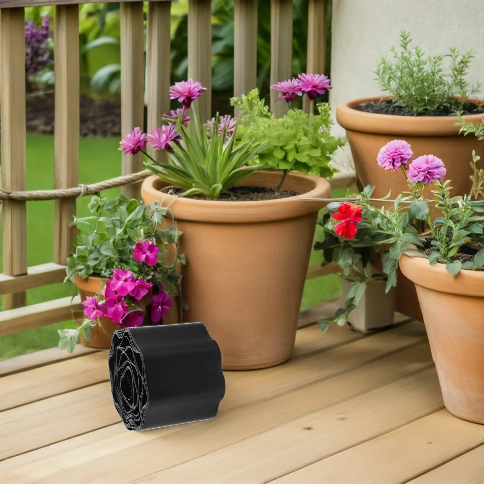 Corrugated Plastic Garden Lawn Edging Landscape Border Flower Bed Barrier 29.5ft X 4In Flexible Yard Pathway Trim