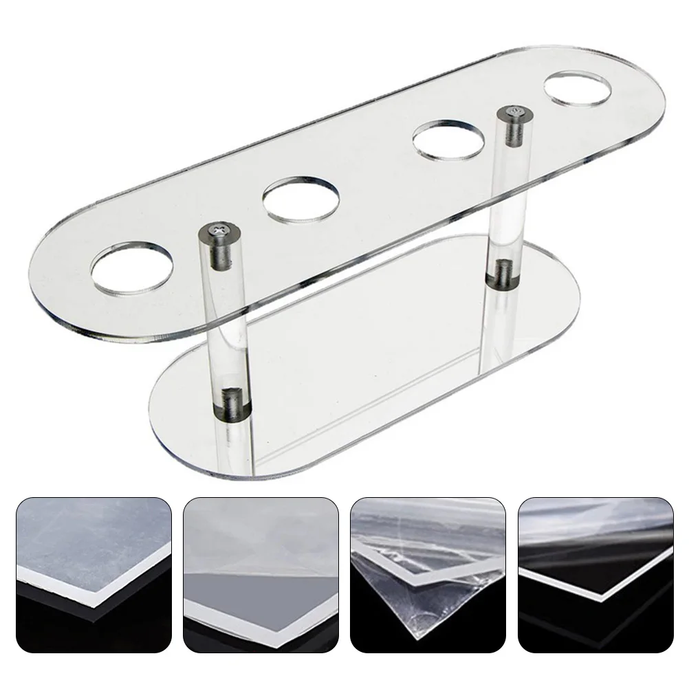 

4 Slot Ice Cream Cone Rack Transparent Acrylic Display St Sturdy Shelf Bracket For Parties Picnics Shop Restaurant Easy Install