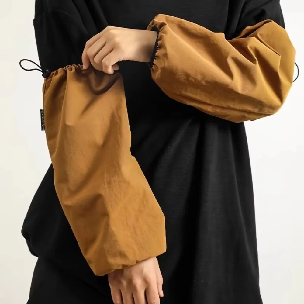 Penutup Lengan Tahan Minyak Baru Pelindung Lengan Elastis Tahan Air Sarung Tangan Panjang Tahan Aus untuk Pekerjaan Rumah Tangga Pembersihan Dapur