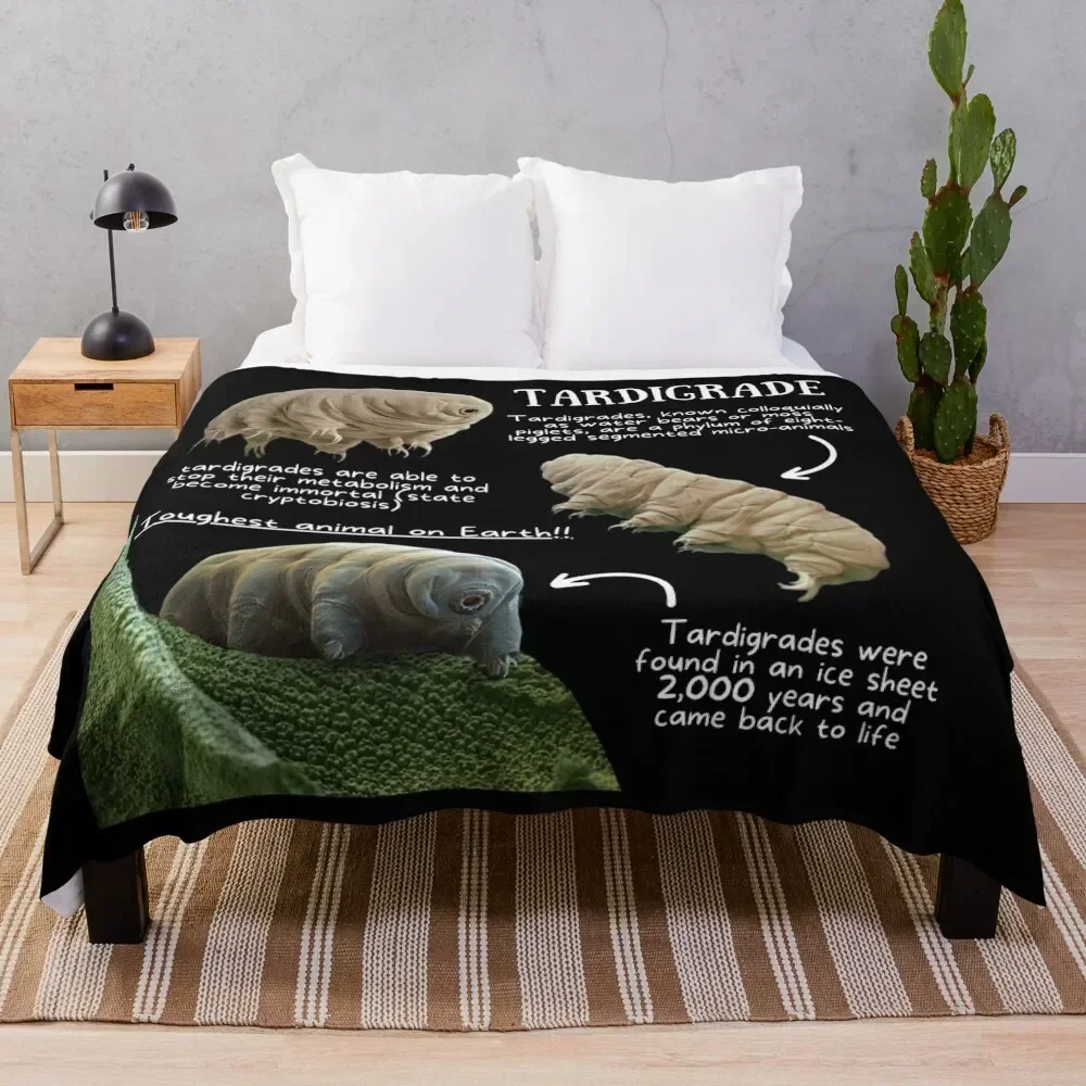 

Tardigrade Fun Facts Throw Blanket Bed Fashionable Furrys Hairys Soft Big Blankets