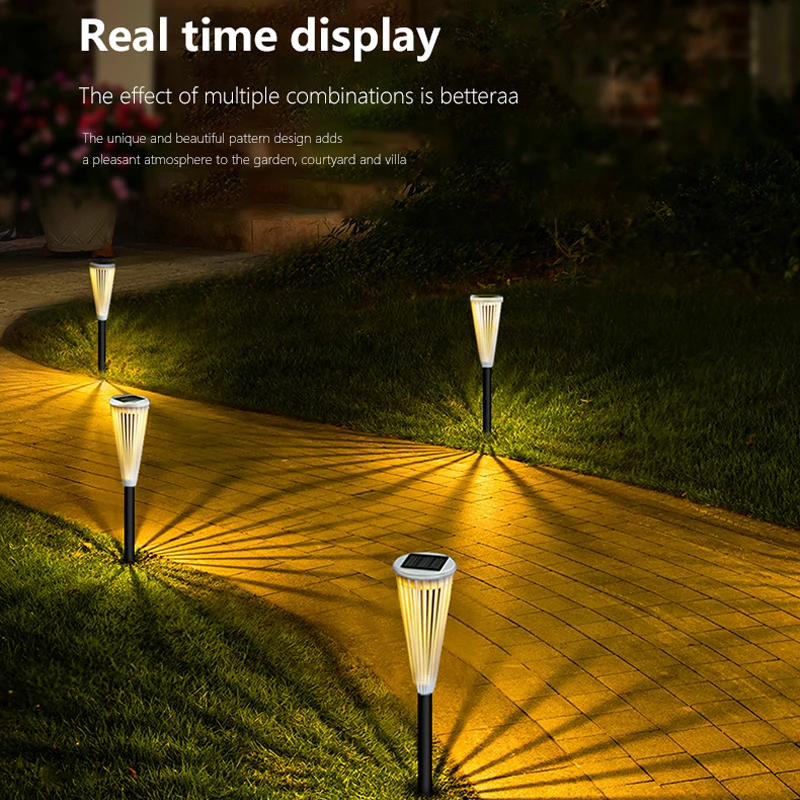 Imagem -04 - Impermeável Solar Jardim Luz Lâmpadas Led para Gramados Landscape Path Quintal Quintal Iluminação Pátio Jardinagem Pathway Decors