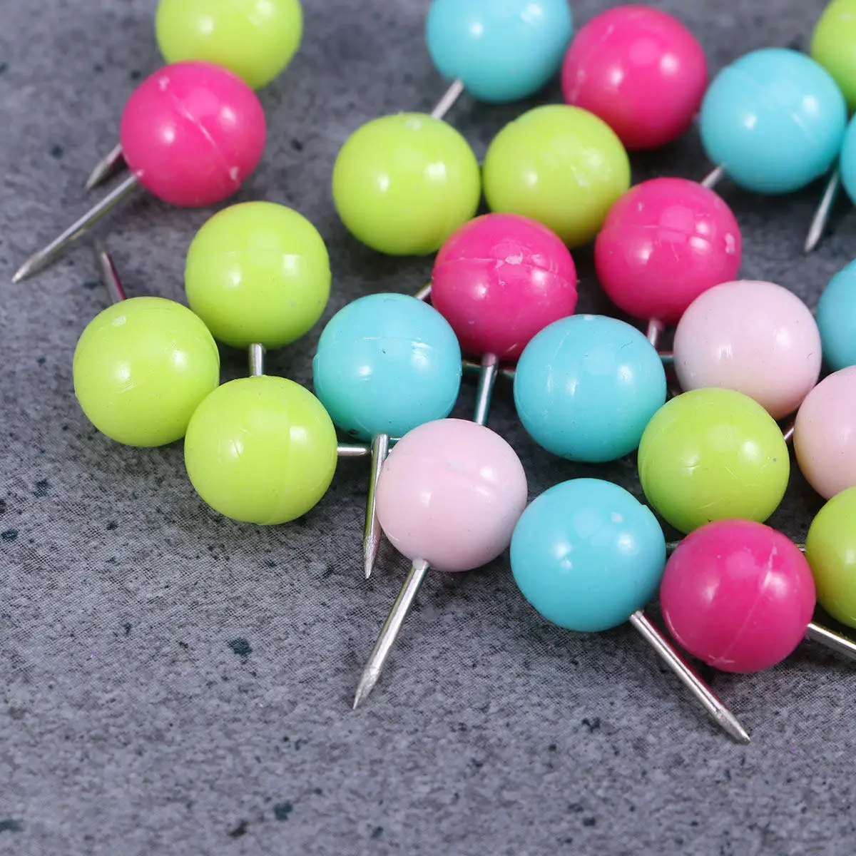 100Pcs 10Mm Ball Design Drawing Pins Colorful Decorative Pushpins for Whiteboard Blackboard Poster Notes Wall Corkboard Use