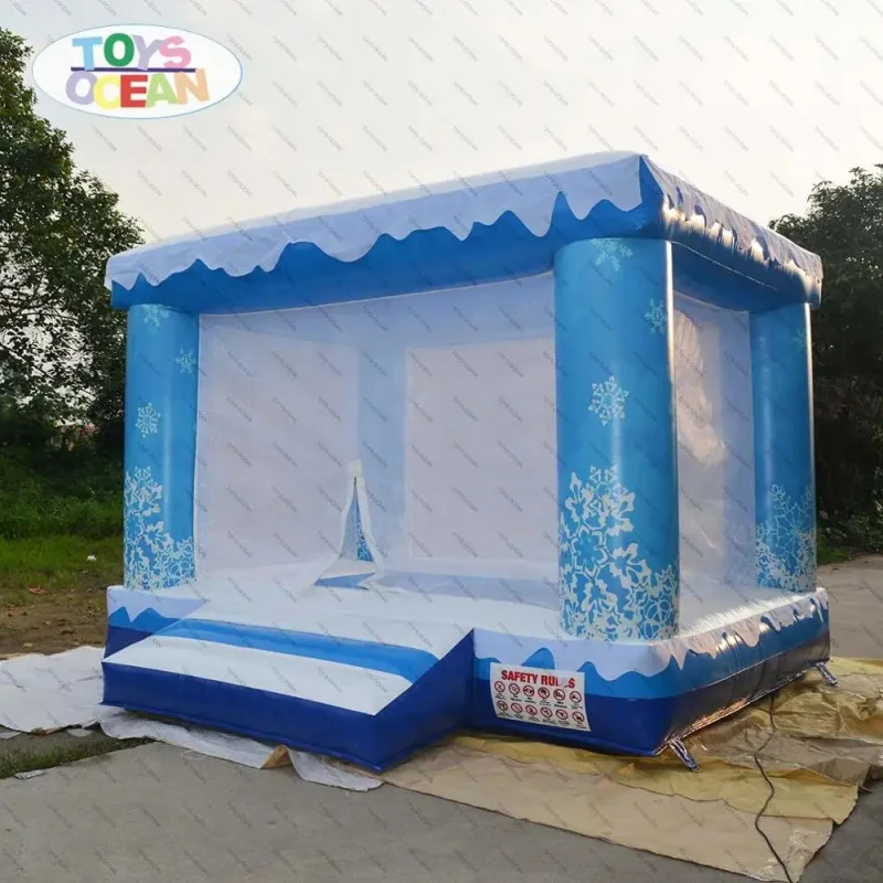 Christmas Inflatable White Ocean Ball Pit Baby Foam Ball Pit Pool for Party Rental Snow Themed Ball Pool Pit House