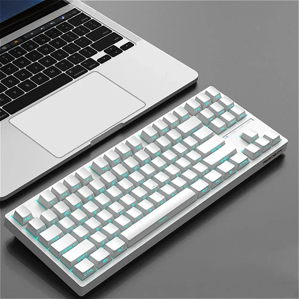 131 keys, white, light-transmitting, side-engraved PBT keycap OEM shape, suitable for MX switch gaming mechanical keyboard