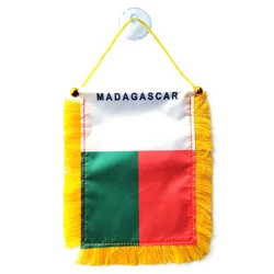 4 X 6 Inch National Banner Madagascar Window Hanging Flag