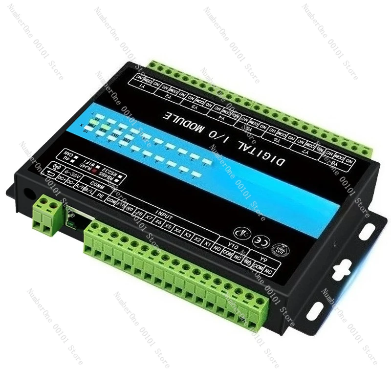 Industrial Grade Ethernet IO Module Relay Output with Digital Input for PLC Expansion Motor Solenoid Valve Control