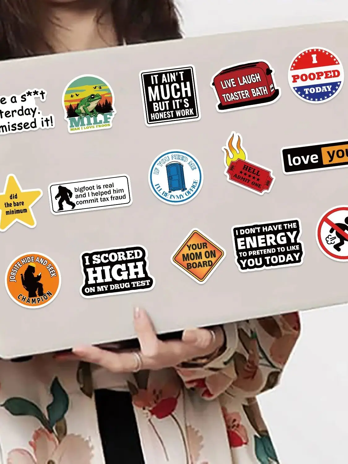 AliExpress NONE 50/100PCS Prank Meme Stickers Decals DIY Fashion Graffiti Decals Luggage Notebook Bike Gift Phone Laptop Suitcase Stickers