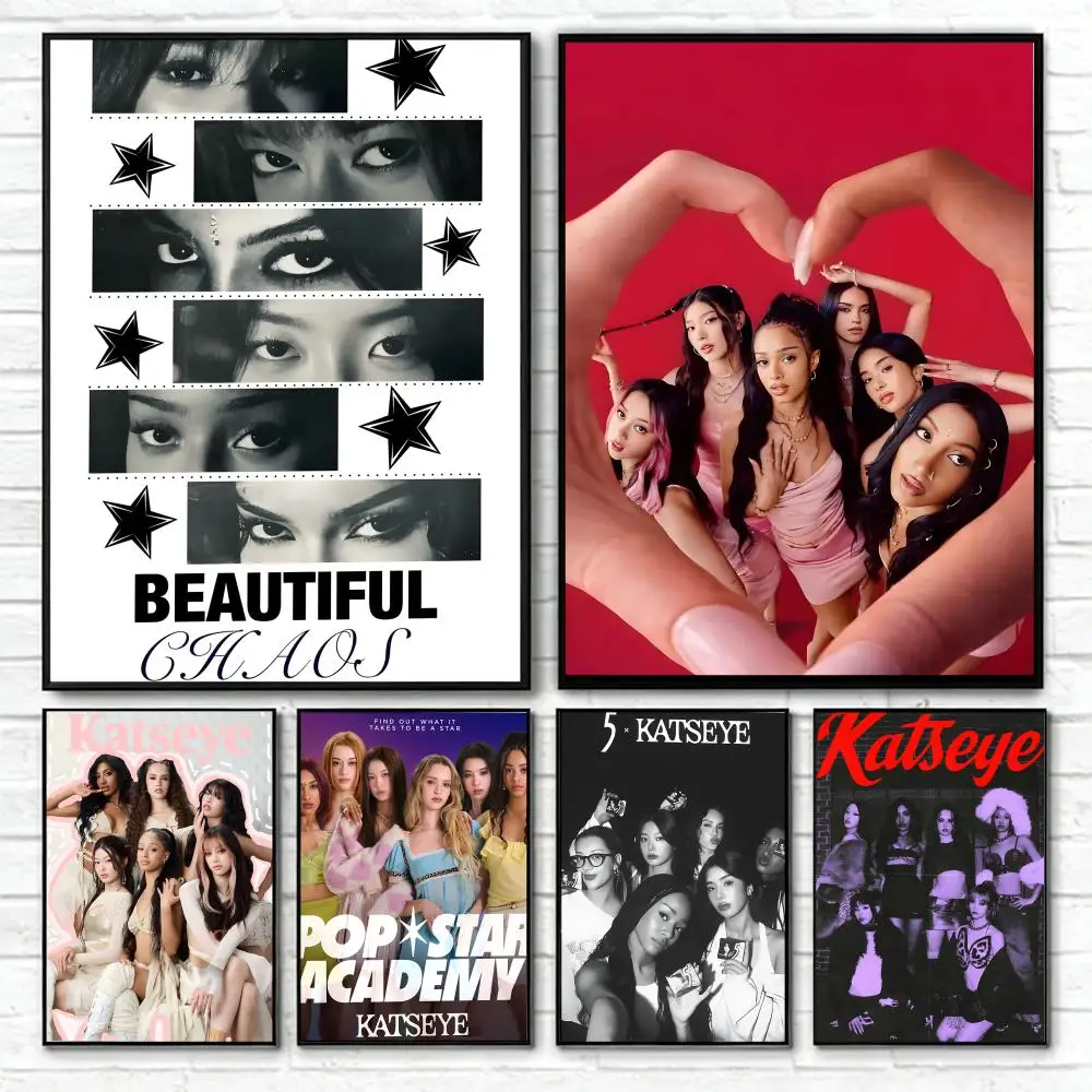 K-pop group K-Katseye Poster Wall art print art suitable for living room bedroom bar parlor home decor gift hot - view 2
