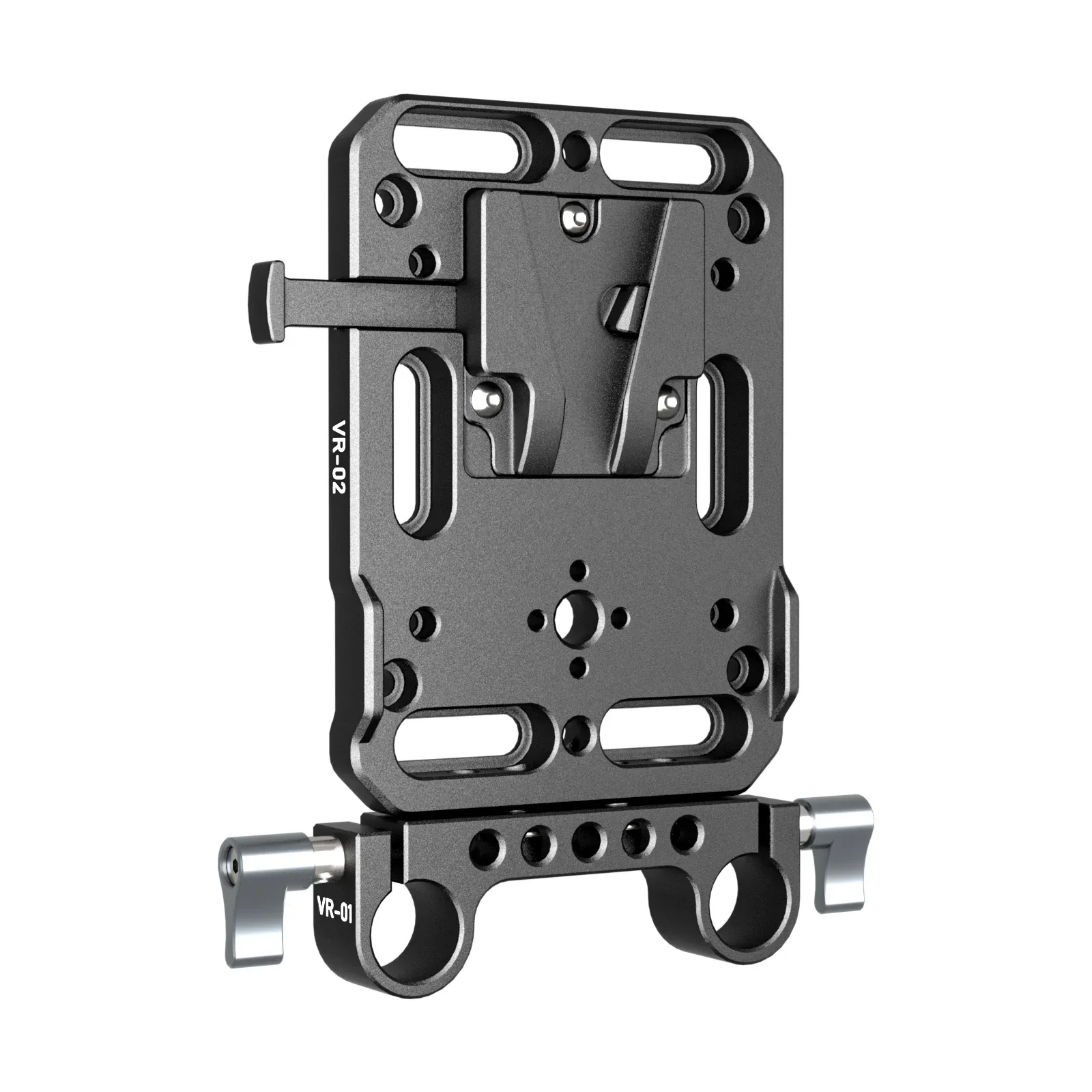 ZGCINE VR-02 V MOUNT Battery Plate With 15MM Rod Clamp standard V Lock battery plate adapter with automatic Lock protection