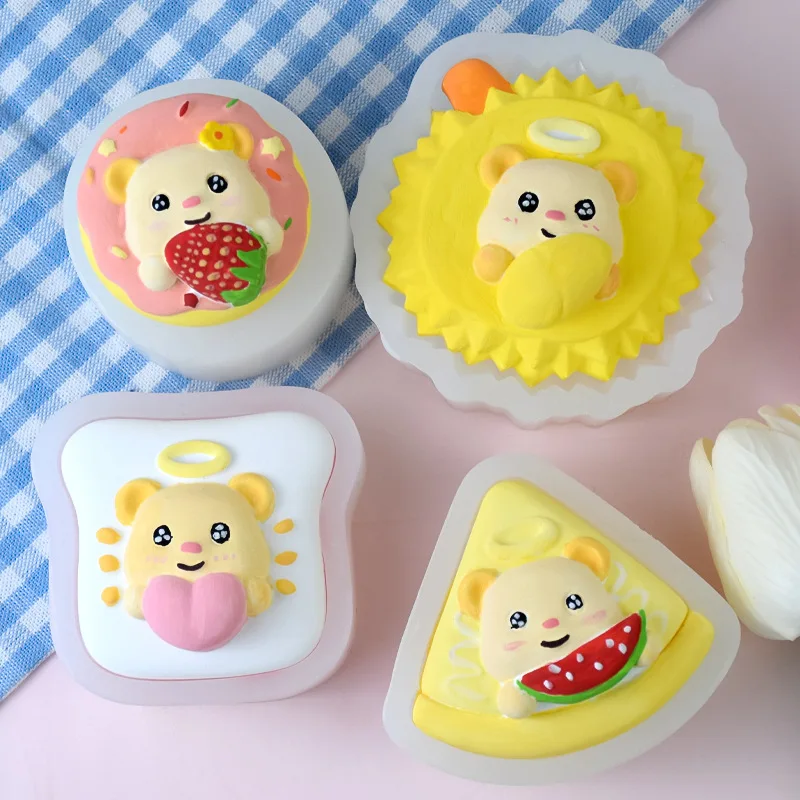 

Новая симпатичная силиконовая сжимаемая игрушка с изображением медведя