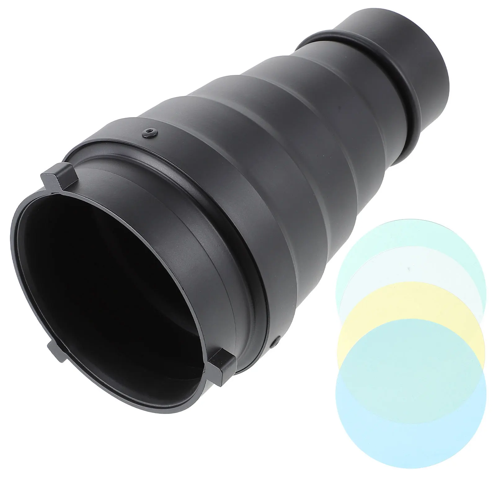 

1Set Flash Accessories Tube for Photography Professional Conical Spotlight with Honeycomb Grid Color Filters Diffuser
