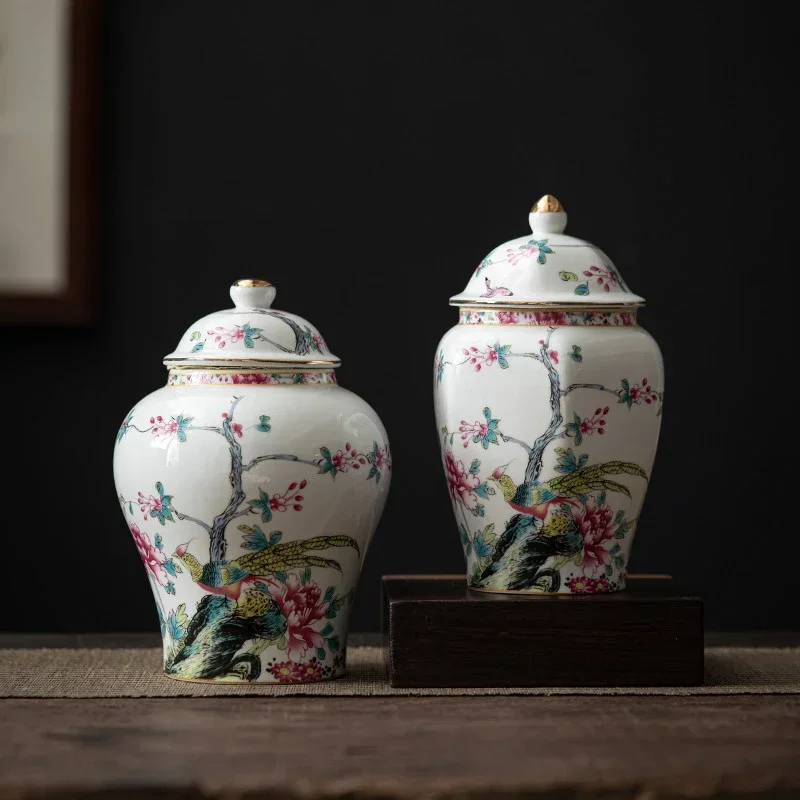 

Керамические банки для хранения чая в китайском стиле ретро, герметичные банки для чая с крышкой, контейнер для хранения белого чая Pu'er