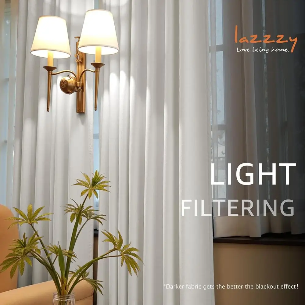 ผ้าม่านกันความร้อนแบบรูตาไก่ 84 นิ้ว สไตล์โมเดิร์นหรูหรา สีขาวกำมะหยี่ ช่วยกรองแสง สำหรับห้องนอนและห้องนั่งเล่น