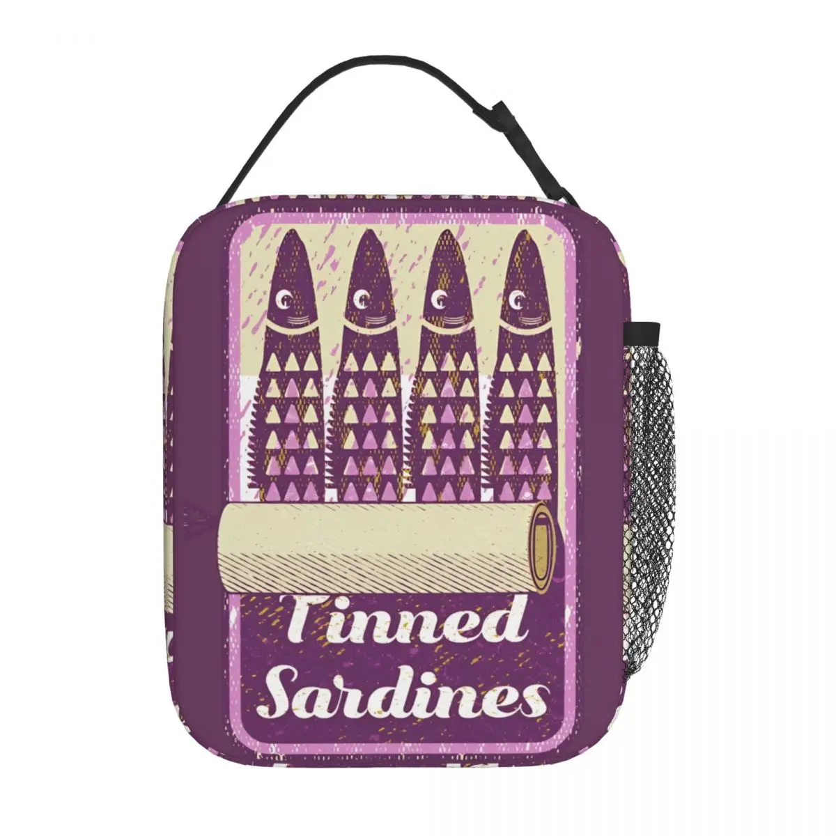 Sardines Fish Insulated Lunch Bag Cooler Bag  Meal Container High Capacity Tote Lunch Box for Men Women Office Picnic