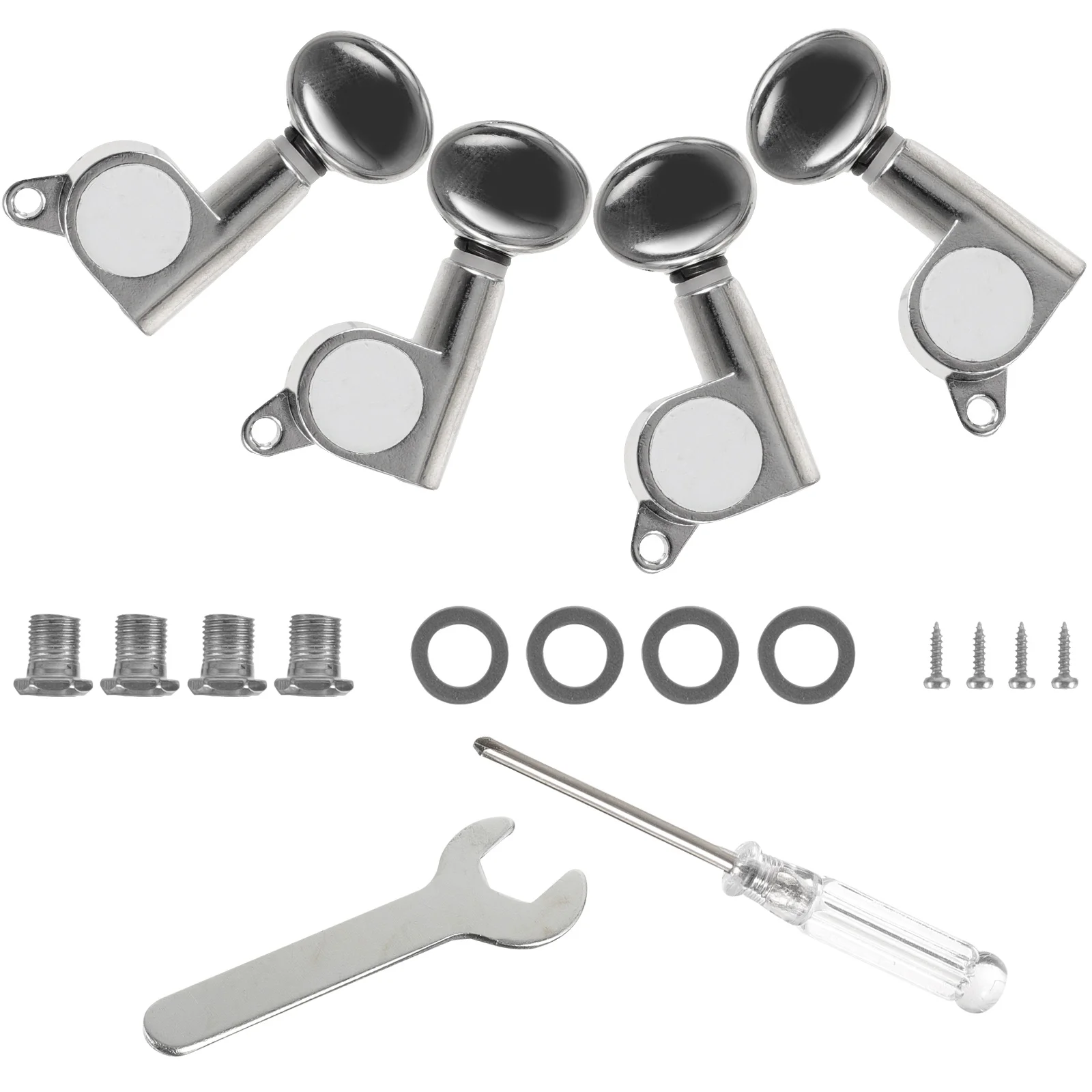 

1 set 1 Set Metal Guitar Tuning Pegs Full Enclosed Sturdy Acoustic Guitar Accessories Tuner Keys For Guitarists Ukelele Tuners