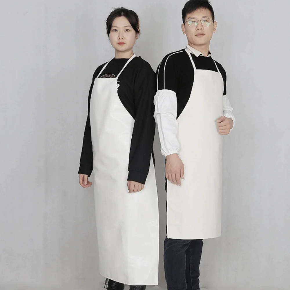 Lightweight Thickened PU Leather Apron Waterproof Oil Resistant Work Apron 95/120cm Anti Scalding Kitchen Apron Food Processing
