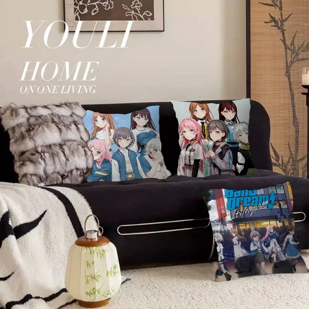 Anime BanG Dream It's MyGO Lucky Dragon pillow cover sofa cushion cover home room decoration children gift