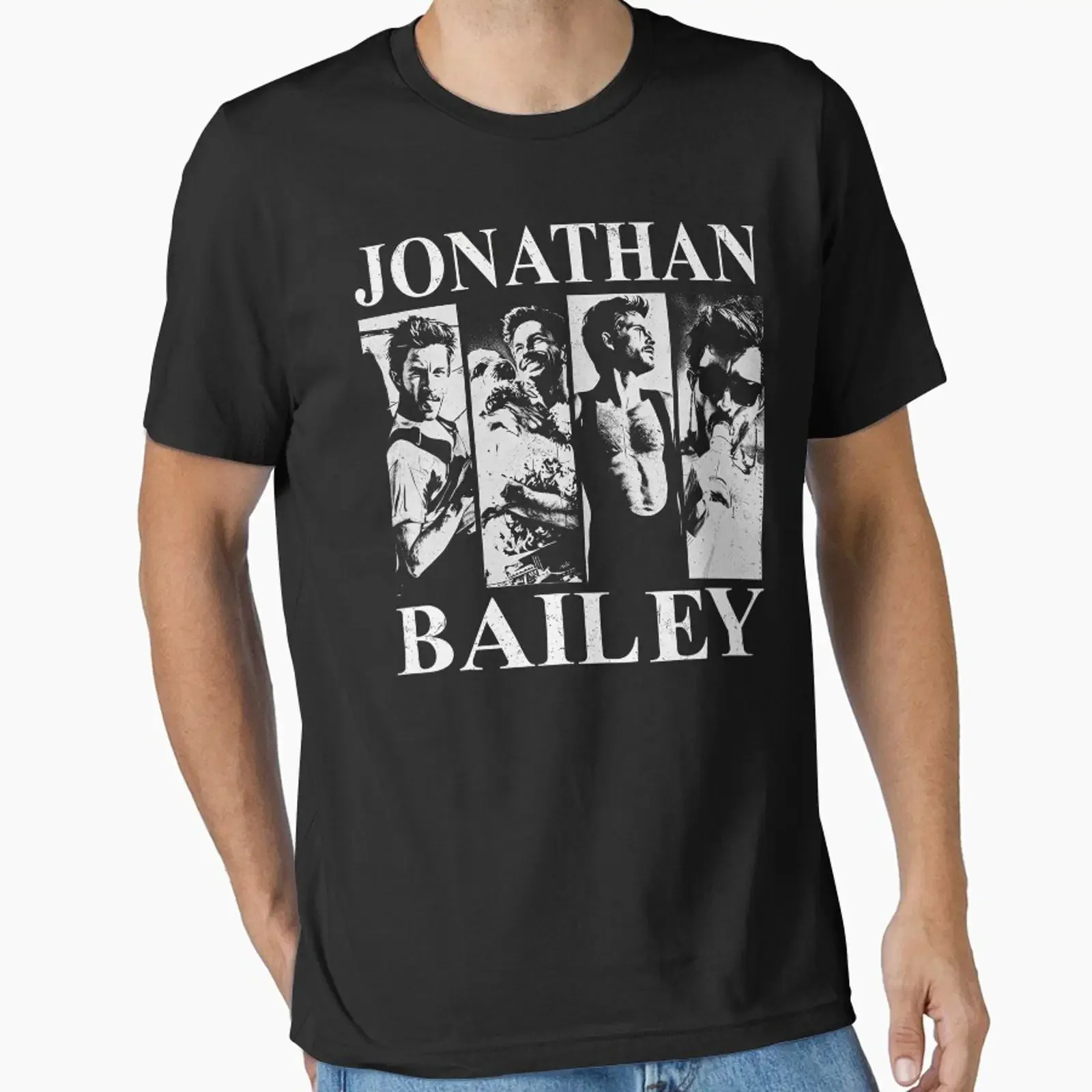 Jonathan Bailey Retro Essential T Shirt vintage Washed streetwear fashion graphic designer clothes Slightly homme Comfortable