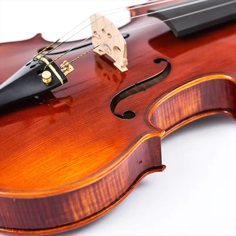 New Listing Customized 4/4-1/64 Flame Maple Back And Side Musical Medium Grade Violin