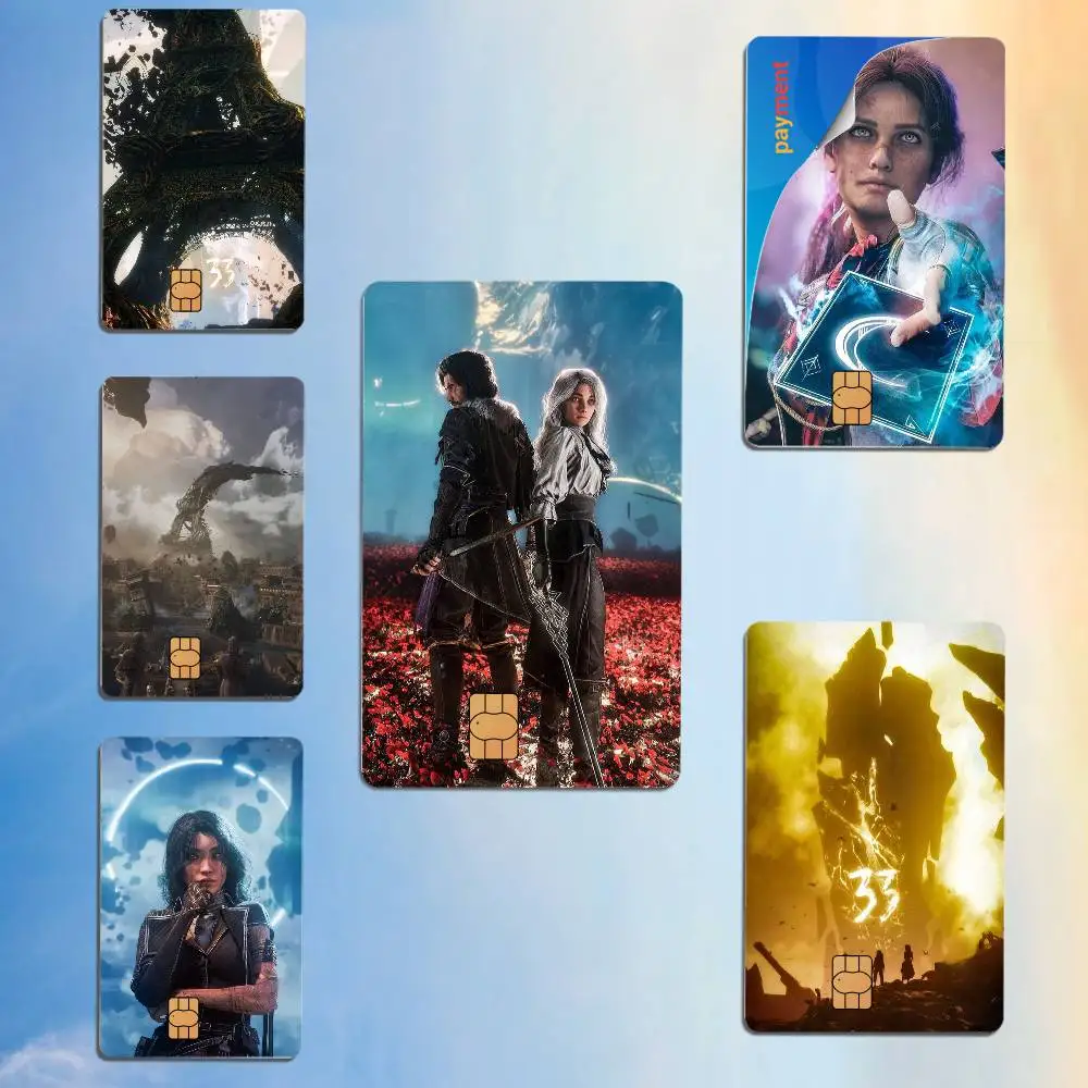 

C-Clair Obscur ExpeditionS 33 COOL Credit Debit Card Stickers Anime Diy Waterproof Sticker Film Tape Skin for Small Chip