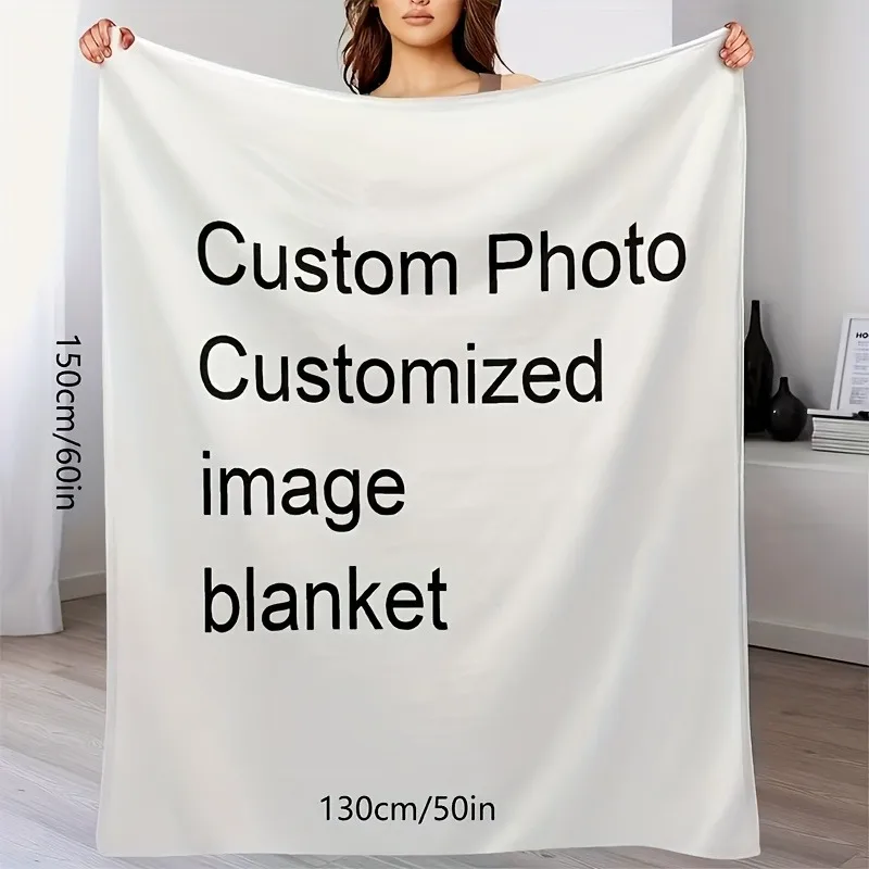 1 Custom Photo Personalized Family Blanket - The Perfect Gift for Holidays, Birthdays, and Special Occasions