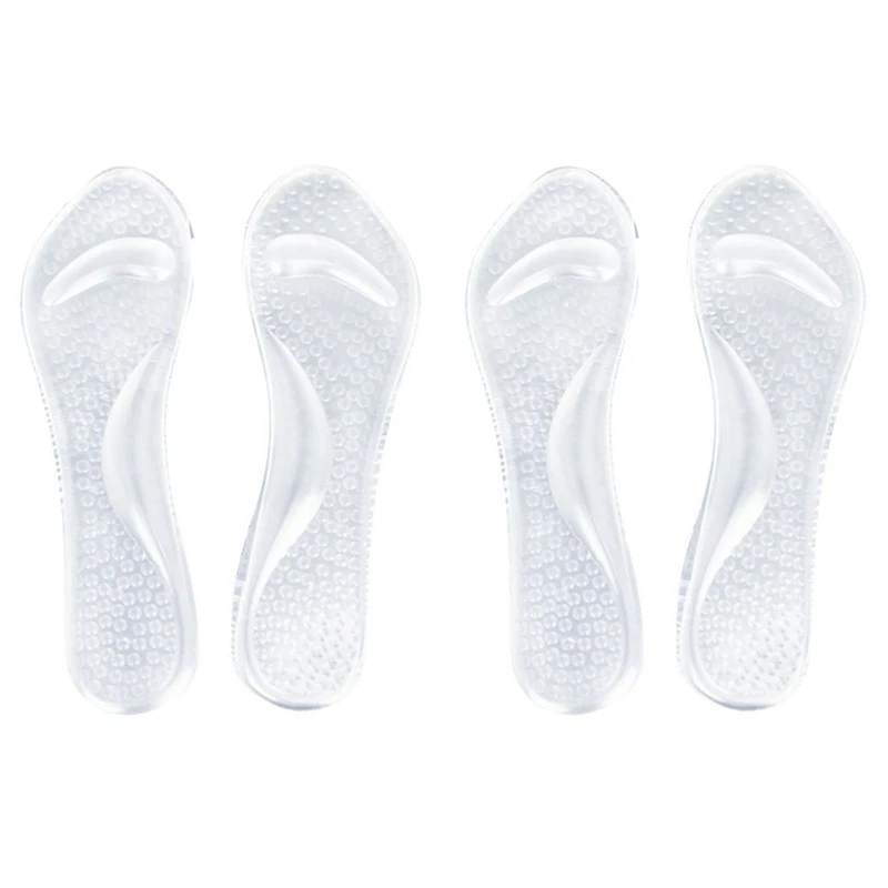 

2 Pair Transparent Gel Insoles With Forefoot Arch Support Foot Fatigue/ Dtress/ Pain/ Massage