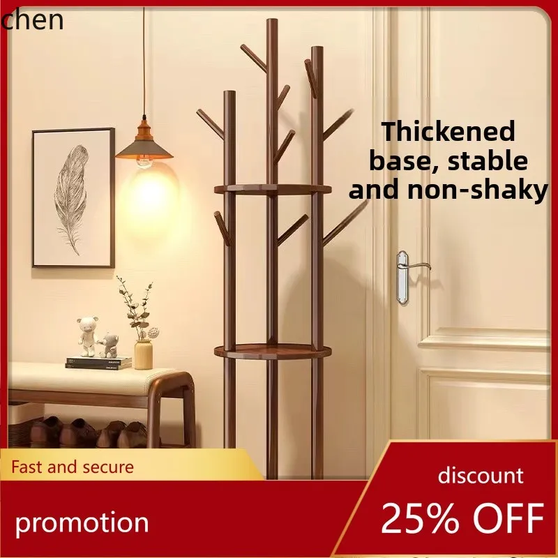 

HT solid wood rotating clothes floor hanger bedroom storage vertical shelf living room hanger