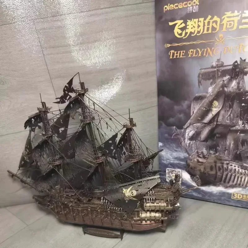 

3D Metal Puzzle The Flying Dutchman Desktop Model Blocks Pirate Ship Jigsaw for Teens Brain Teaser DIY Toys Kid Birthday Gifts