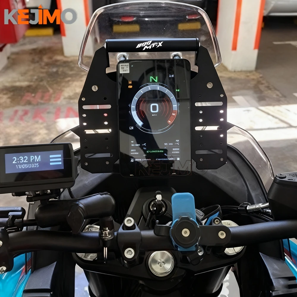 ل CFMOTO 800 MT-X MTX CF-MOTO 800MTX 2024 2025 2026 دراجة نارية حامل هاتف حامل لتحديد المواقع والملاحة قوس لوحة تمديد بار #2