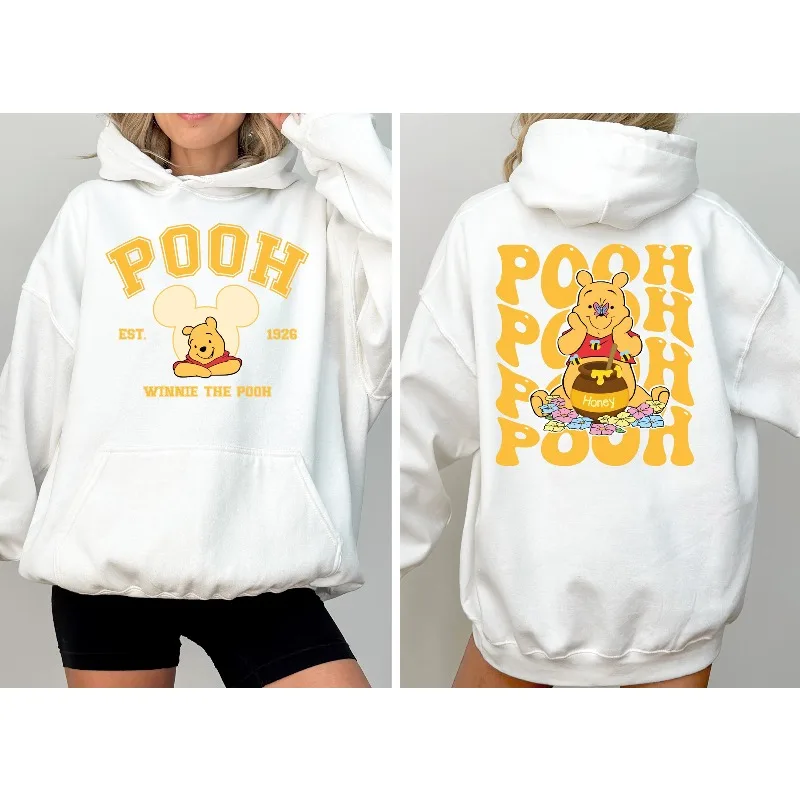 Sudadera de Winnie de Disney The Pooh para mujer, Sudadera con capucha para otoño e invierno, nueva tendencia, moda informal Retro, ropa de calle para hombre