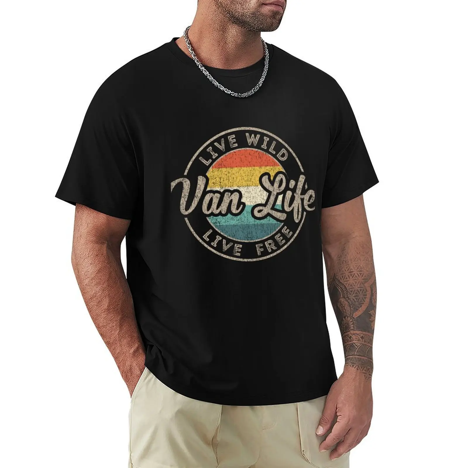 

Van Life Clothing Retro Vintage Van Dwellers Vanlife Nomads T-Shirt sublime custom t-shirts men workout shirt