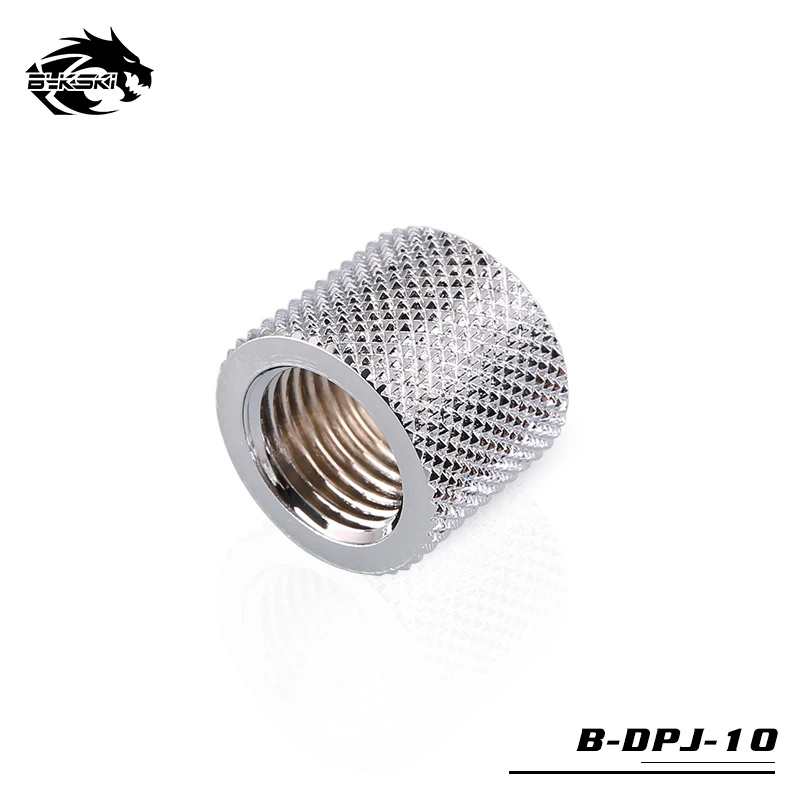 BYKSKI G1/4'' to G1/4'' Extender 15mm Fitting Adapter Water Cooling Adaptors Female to Female Double-sided Thread B-DPJ-10