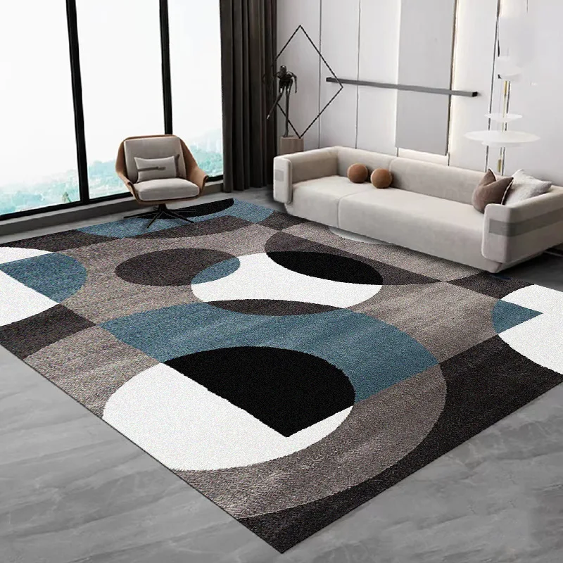 VIKAMA – grand tapis nordique Simple en flanelle, pour salon, Table basse, antidérapant, pour chambre à coucher, chevet, décoration de la maison
