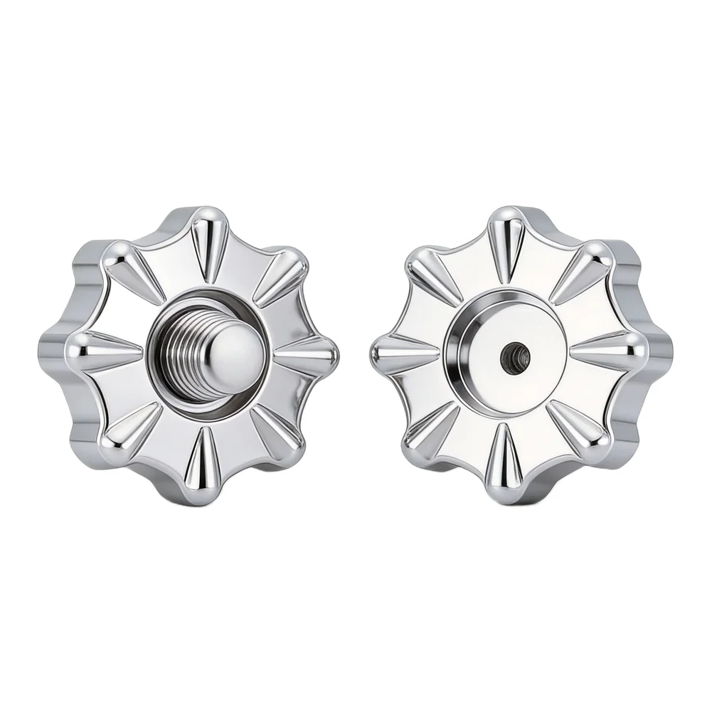 New Knob Handles Round Round Wheel Design Wheel Handle 50mm Overall Dia Manifold Gauges Square Mounting Port Faucet Handles