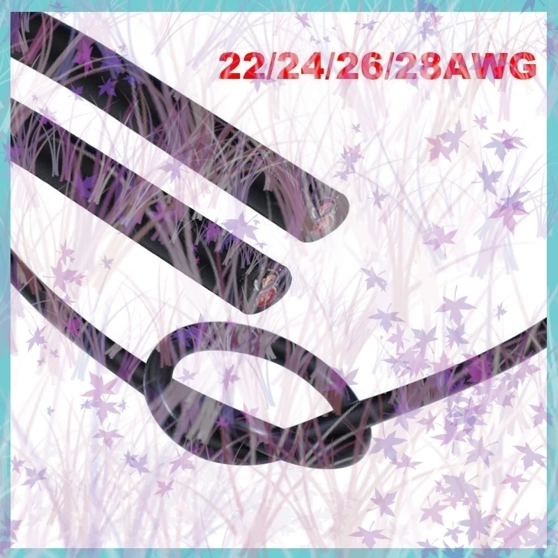 1/2/5M 22/24/26/28AWG 2Pins DC Power Cable Wire Copper Insulated Electrical PVC Extension cord for USB Fan LED Strip Cable C4