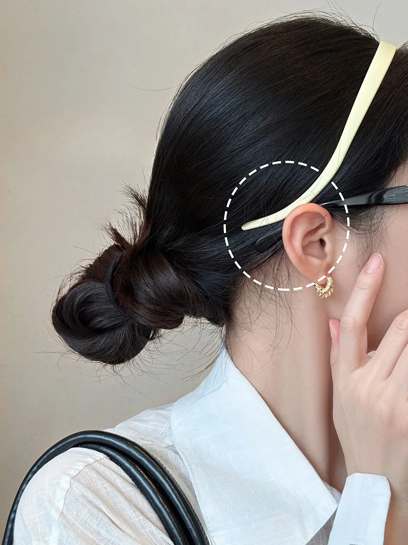 Minimalistisches, mattes Stirnband, U-förmiges Anti-Rutsch-Stirnband, geeignet für Frauen, modisches, vollständig abgestimmtes Haar-Accessoire – Detail 2