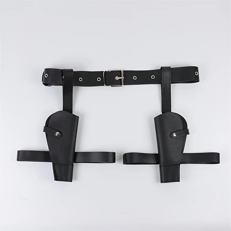 1 Stück nordisches mittelalterliches Wikinger-Holster, vielseitiges Waffenholster, Waffenholster aus PU-Leder, Piraten-Pistolenholster. Cosplay-Kostüm-Requisiten – Detail 7