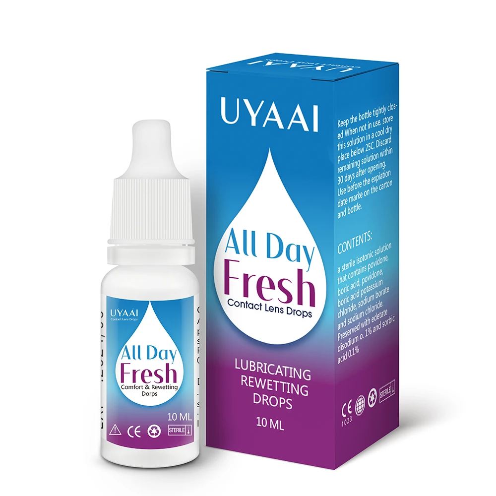 Uyaai 10Ml Lensoplossing Comfort Drops Oogvriendelijke Druppels Lens Vloeibare Contactlenzen Drops Beauty Pupil Cleaning Health Eye Care