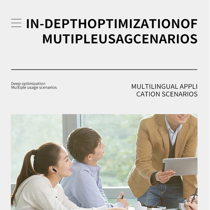 Smart Translation Headphones 144Languages ​​Translation Voice Translator Wireless Bluetooth Translation Headphones Travel Abroad