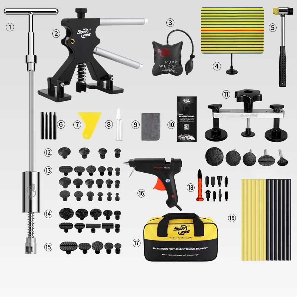 Super PDR Car Dent Repair Tools Dent Removal kits Paintless Dent Repair Auto Body Dent Puller Kit for Car