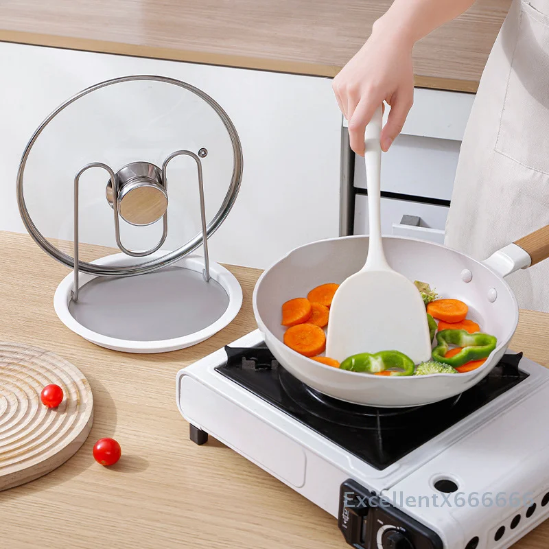 Multifunctional Foldable Pot Lid And Spoon Rest Holder Portable Kitchen Stove Organizer with Utensils Storage Rack