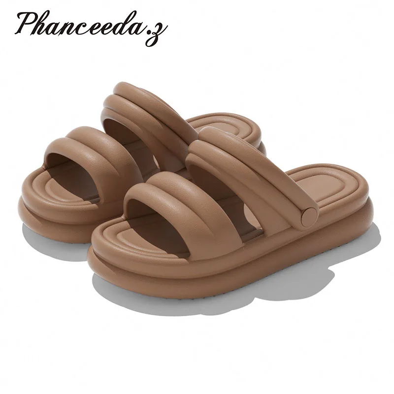 

Женские босоножки на плоской подошве, однотонные шлепанцы, летняя обувь, бесплатная доставка, #2024, 24050704