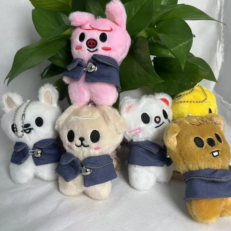 LLavero de muñeco de peluche de Animal de 10cm, colección de muñecos de peluche suaves y bonitos, regalo para niños, colgante de mochila de juguete pequeño