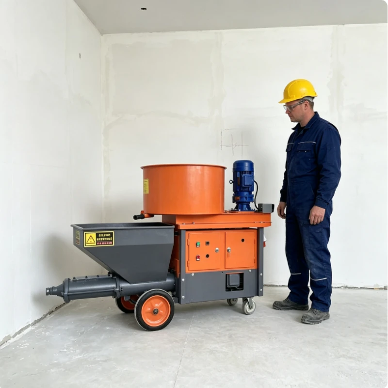 Commercial Mortar Spraying Machine Gypsum Plastering Machine Wall Render Cement Lime Industrial Grouting Injection Pump