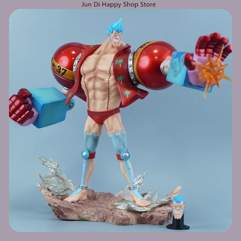 

One Piece Franky Double Head Sculpture Classic Standing Pose 28.5cm Anime Figure Statue Desktop Decoration Gift​