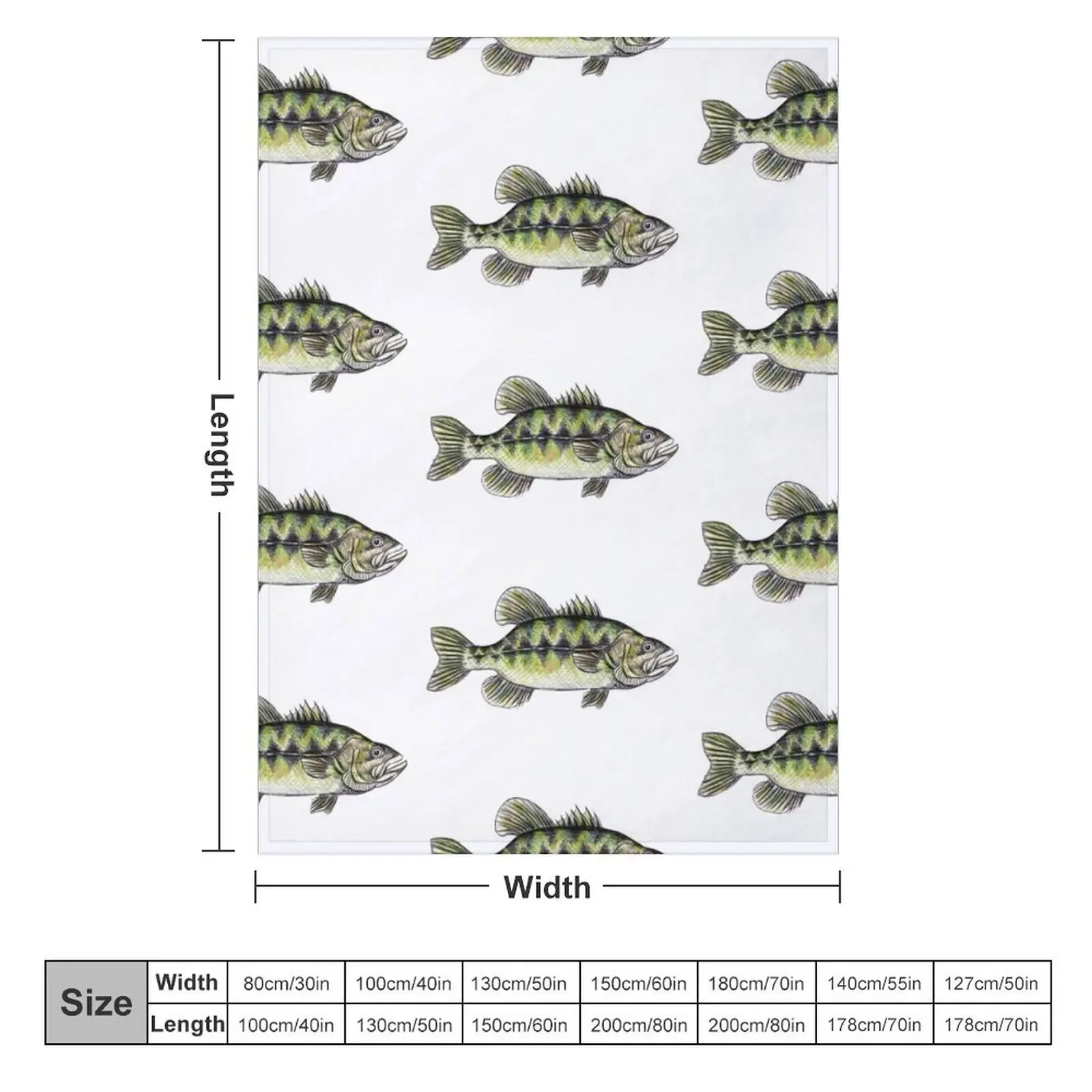 Largemouth Bass Fisherman Art Throw Blanket Bed covers Decorative Sofa heavy to sleep christmas decoration Blankets