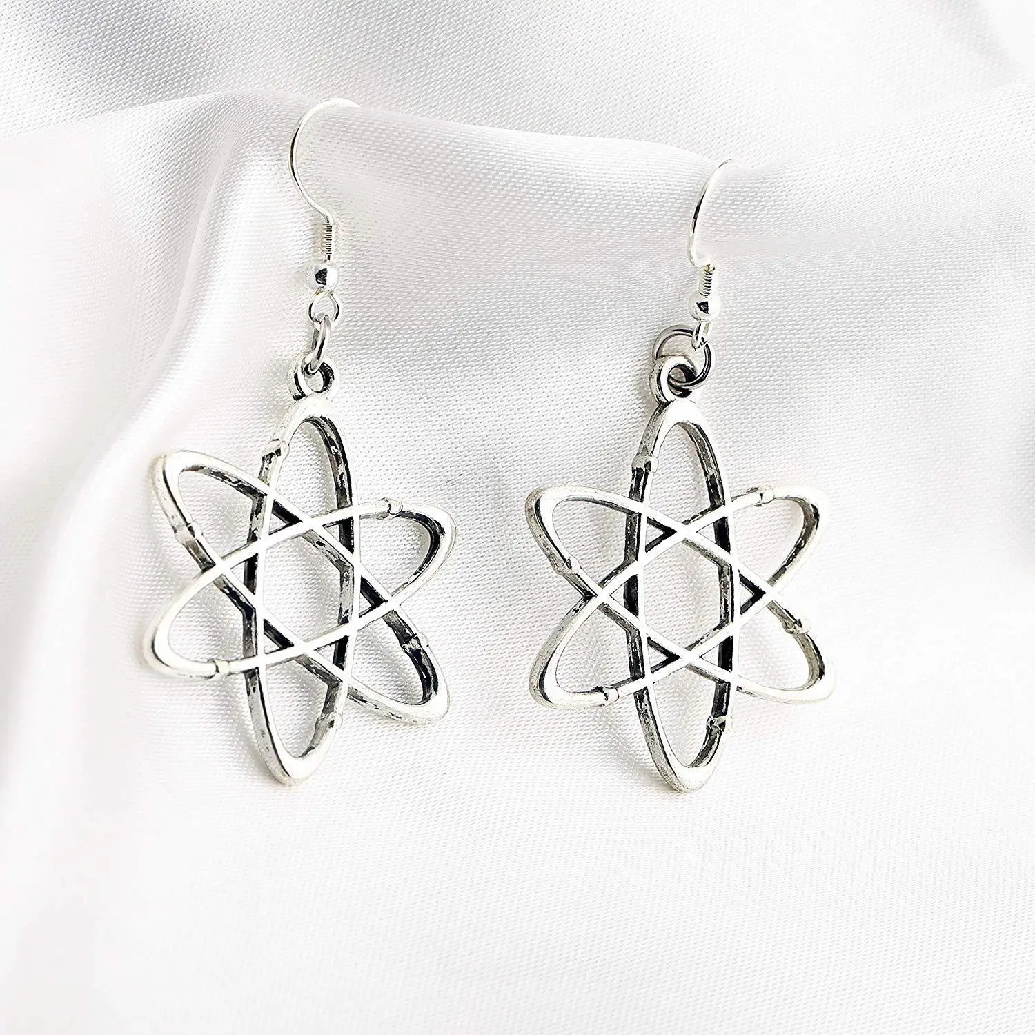 Personality Physics Chemistry Molecular Atomic Structure Charms Earrings  pendant Jewelry Tools Crafts Hook Teacher’S Day Gift