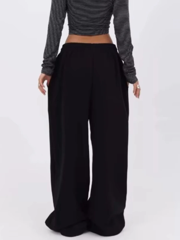 HOUZHOU Oversized Y2k Grey Sweatpants Women Joggers Vintage Hip Hop Korean Pants Casual Harajuku America Retro Trousers Autumn