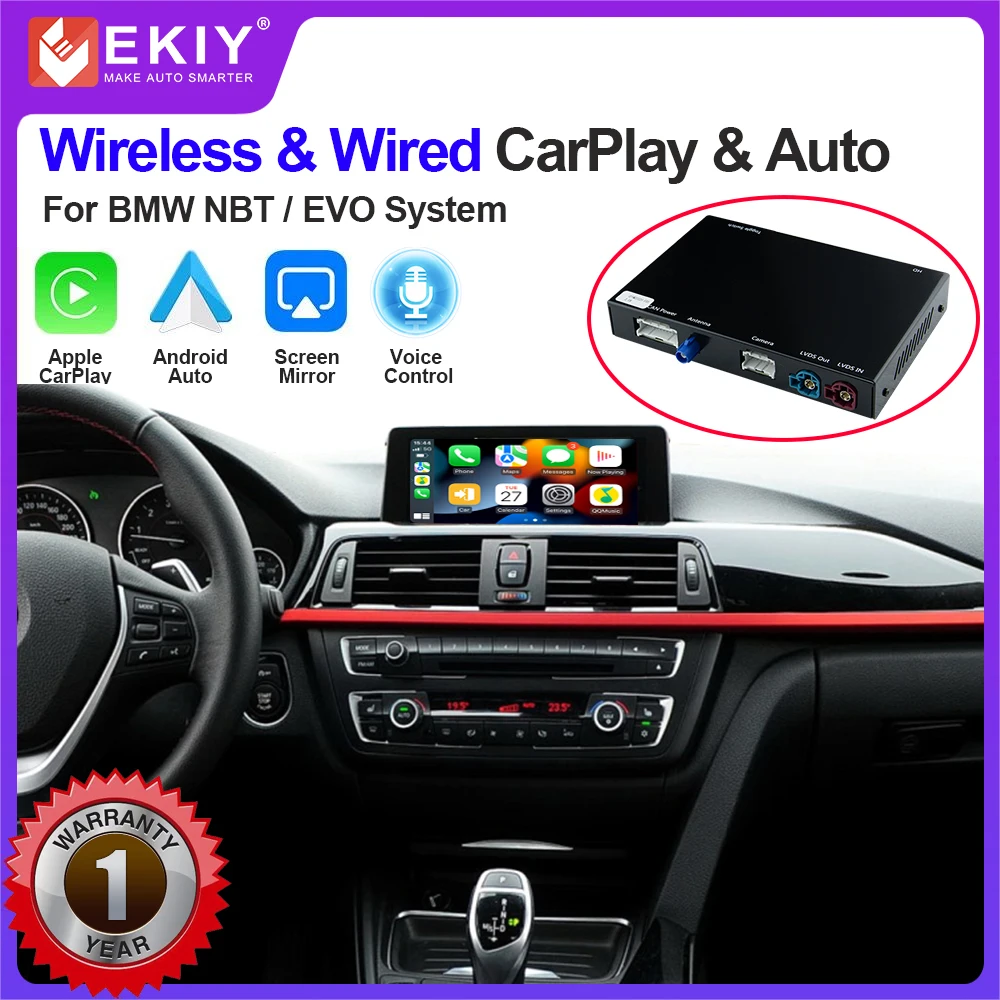 

EKIY Wireless CarPlay For BMW NBT EVO 3 Series 2013-2016 For Linux System With Android Auto Mirror Link AirPlay Car Play